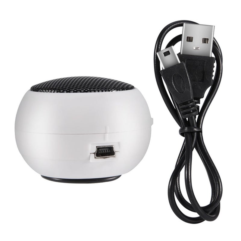 Tihebeyan Portable Computer USB Speaker, Mini HD Audio Subwoofer Speaker with 3.5mm Audio Cable for PC Laptop Mobile Phone MP3(Black) - Image 1